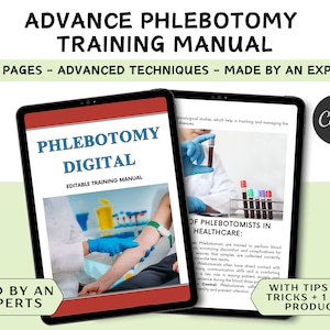 Phlebotomy Training Manual: Editable Digital Guide (Canva)