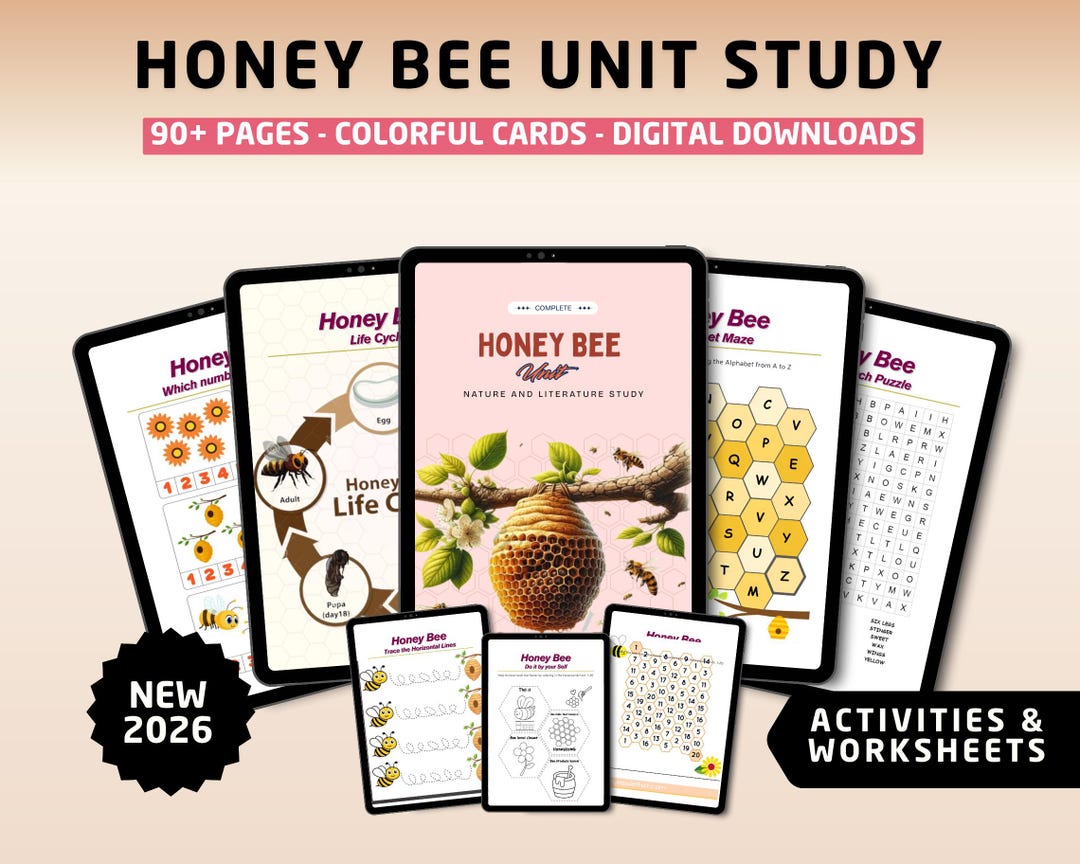 Honey Bee Unit Study | Life Cycle, Anatomy, Nature Journal (PDF) - Etsy
