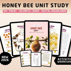 Honey Bee Unit Study | Life Cycle, Anatomy, Nature Journal (PDF)