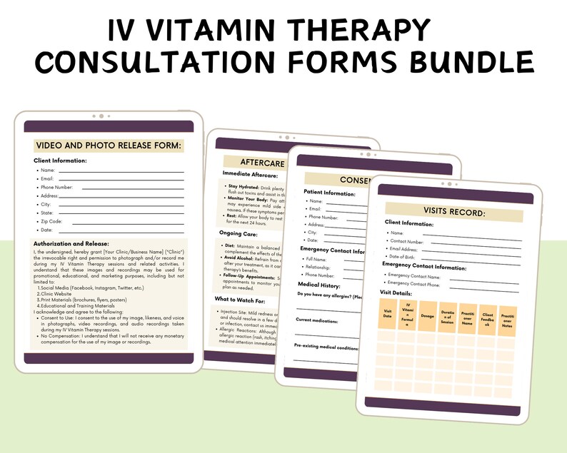 IV Vitamin Therapy Training Manual: Editable Canva Guide - Etsy