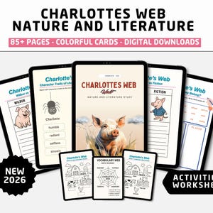 Charlottes Web Nature And Literature Study, Charlotte Mason Living, Activity Worksheets, 2026 (PDF)