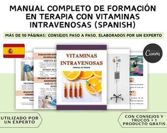 Manual de capacitación en terapia con vitaminas intravenosas: Guía editable (plantilla de Canva)