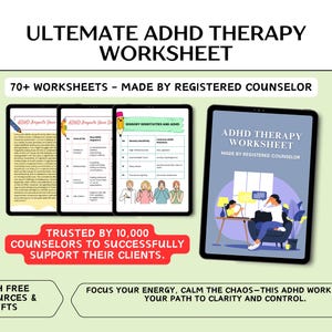 ADHD Therapy Workbook: Neurodiversity, Emotional Regulation, & Coping Skills