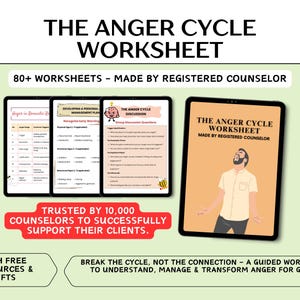 Anger management workbook therapy worksheets calming strategies Self-control,Emotional regulation worksheets,coping skills SEL self-help
