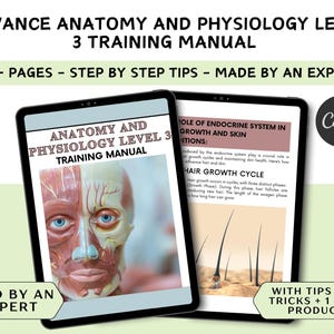 ANATOMY & PHYSIOLOGY Level 3 EDITABLE and Printable Training Manual, Perfect for Beauty Academies and Therapists