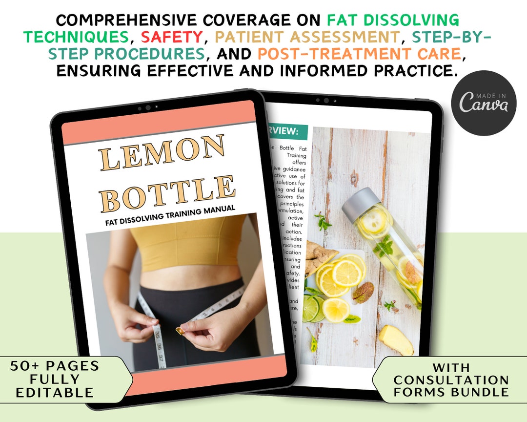 Lemon Bottle Fat Dissolving Training Manual: Lipolysis & Mesotherapy (edit in Canva) Lemon Bottle Fat Dissolving Training Manual: Lipolysis & Mesotherapy (edit in Canva)