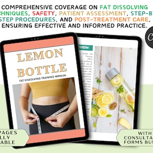 Lemon Bottle Fat Dissolving Training Manual: Lipolysis & Mesotherapy (edit  in Canva)
