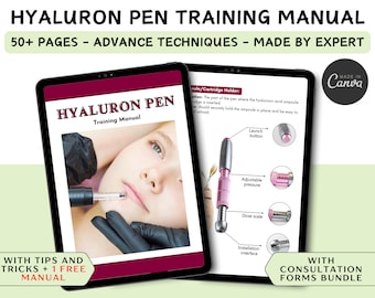 Hyaluron Pen Training Manual: Lip Mapping, Certificates (PDF eBook)