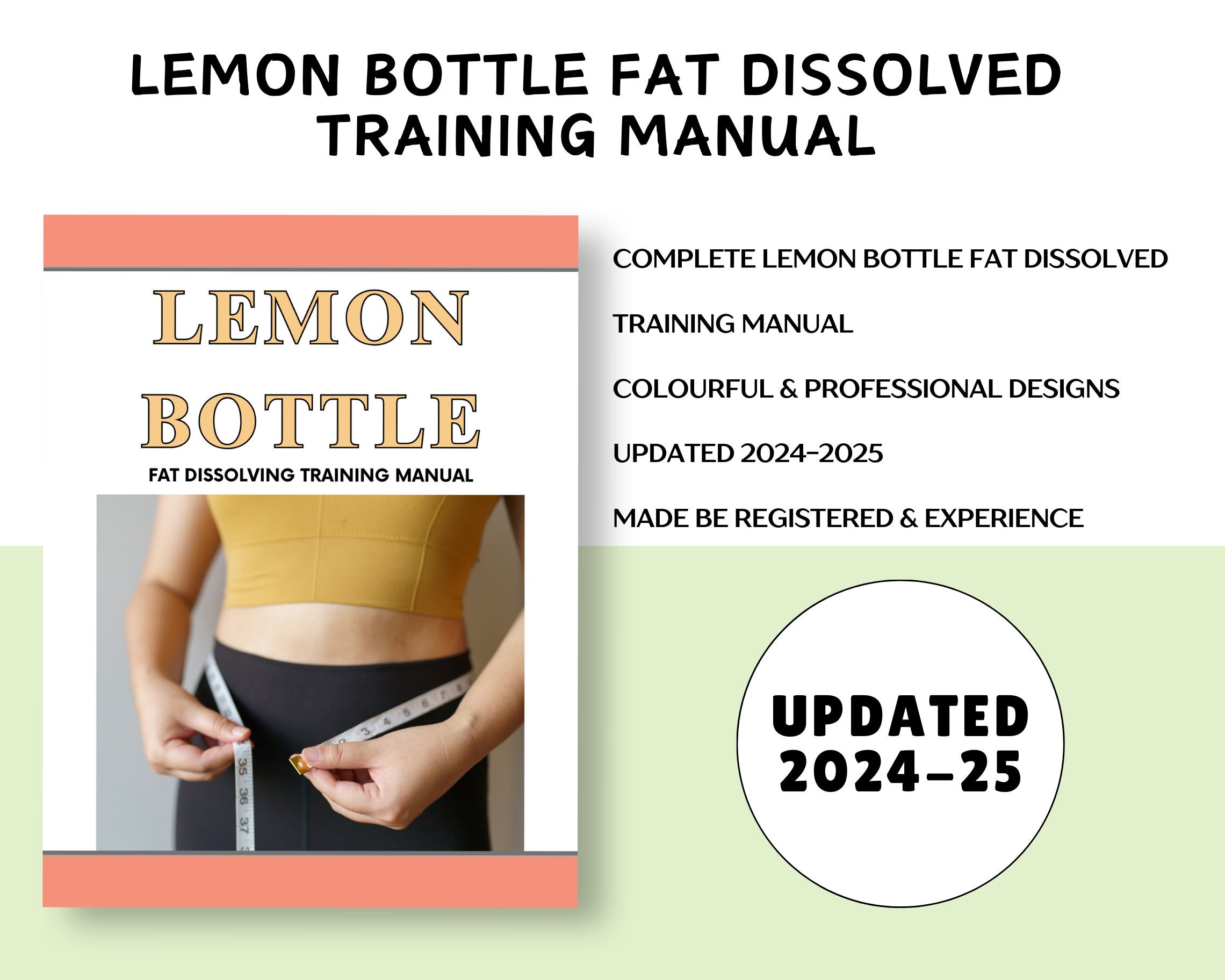 Lemon Bottle Fat Dissolving Training Manual: Lipolysis & Mesotherapy (edit in Canva) - Etsy Lemon Bottle Fat Dissolving Training Manual: Lipolysis & Mesotherapy (edit in Canva) - Etsy