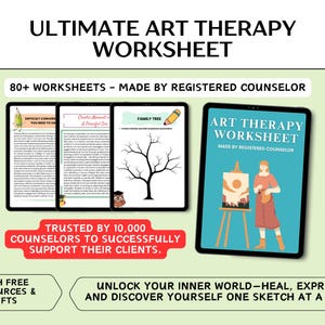 Art-thérapie - Feuilles de travail pour l'apprentissage socio-émotionnel. Habiletés de vie. Thérapie pour adolescents, counseling pour enfants, travailleur social, TCC, TCD, pleine conscience