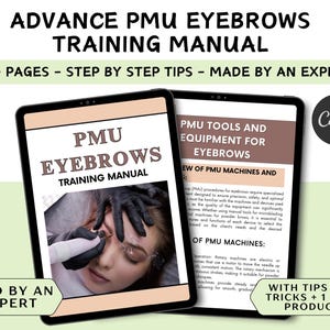 PMU Eyebrows Training Manual: Microblading, Ombre, Powder Brows (Editable)