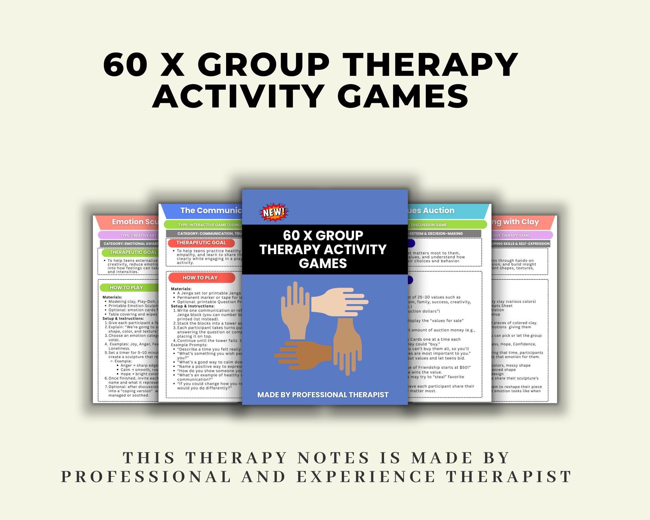 60 X Group Therapy Addiction Recovery Games - Coping Skills &amp; Relapse Prevention Tools - Etsy