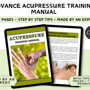 Editable Acupressure Training Manual, Reflexology Manual, Acupuncture, Massage Manual, Acupressure Chart, Digital Downloads