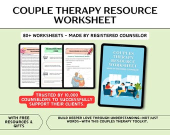 Paartherapie Arbeitsblätter: Kommunikation & Vertrauensbildung (Digitaler Download)