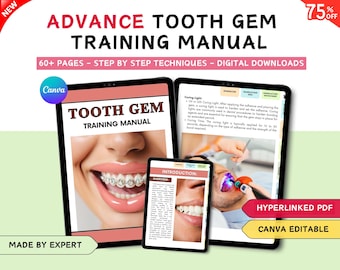 Tooth Gem Training Manual: Certification, Consent Form, FAQs (Edit in Canva)