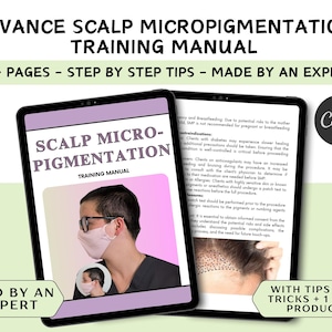 SMP Manual, Scalp Micropigmentation Training Manual, SMP Guide, Permanent Makeup Training, Custom SMP Manual, Editable in Canva