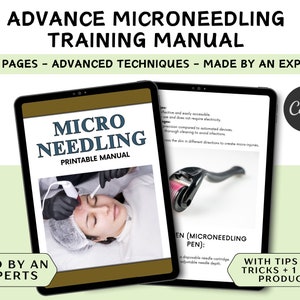 Microneedling Training Manual: Editable Canva Course Ebook