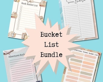 Bucket List Bundle | Summer Bucket List | Adventure Bucket List | International Travel Bucket List | Book Bucket List