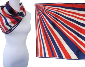 Vintage Vera Scarf Red White Blue Modernist