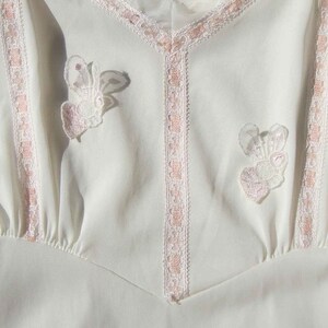 Vintage 60s Dress Slip White & Pink Lingerie S DSigner by Formula image 4