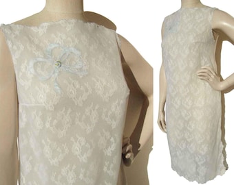 Vintage 60s Nightgown Pastel Blue Lace & Ribbon S – Eyeful by the Flaums