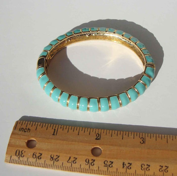 Vintage Kenneth Jay Lane Bracelet Turquoise Ename… - image 3