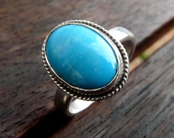 Sterling Silver Bezel Set Nacozari Turquoise