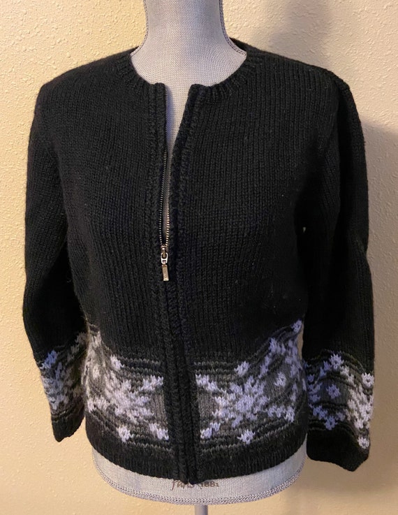 Vintage wool zip up sweater