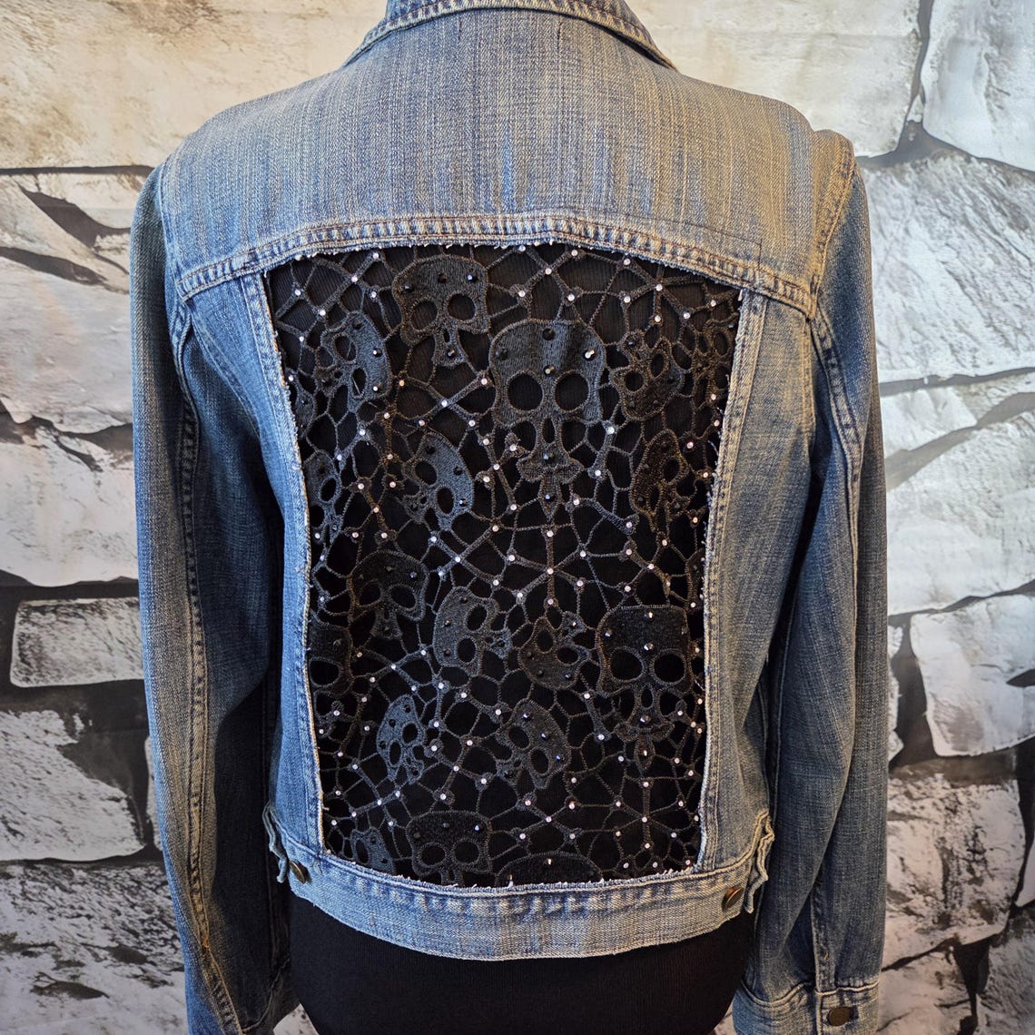 Skull Lace Inlay Jacket - Etsy