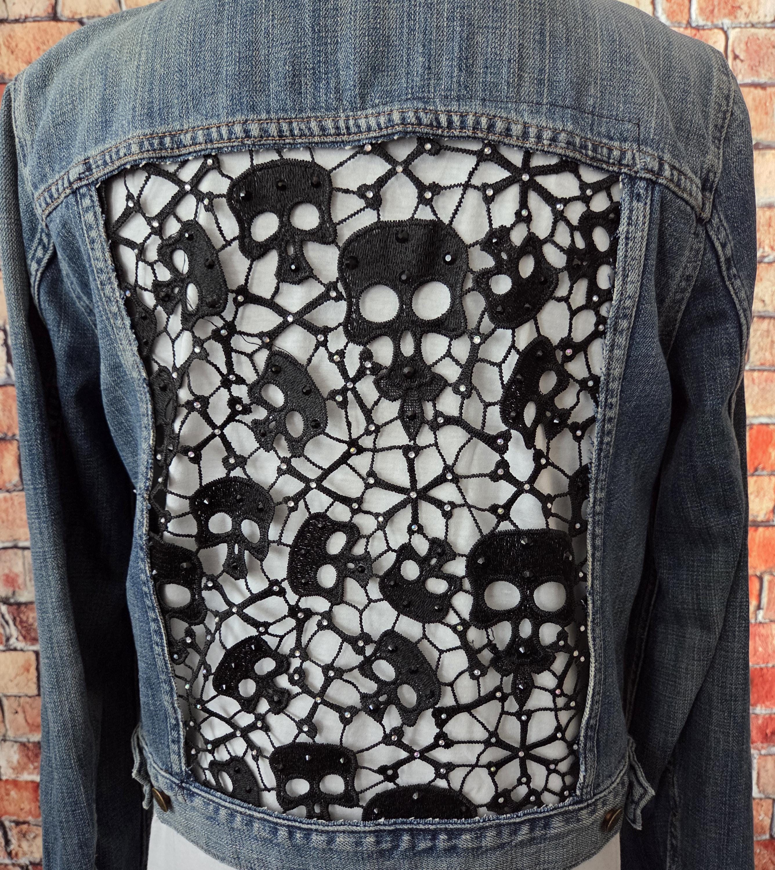 Skull Lace Inlay Jacket - Etsy