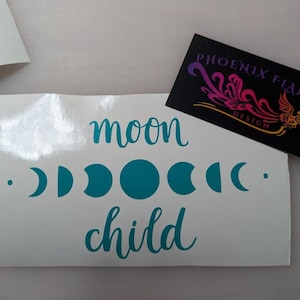 Moon Child Sticker Vehicle Decal Car Vinyl Decal Moon Phase