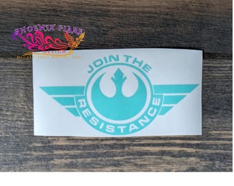 Rebel Alliance Vinyl Decal: Join The Resistance - 6"x3"