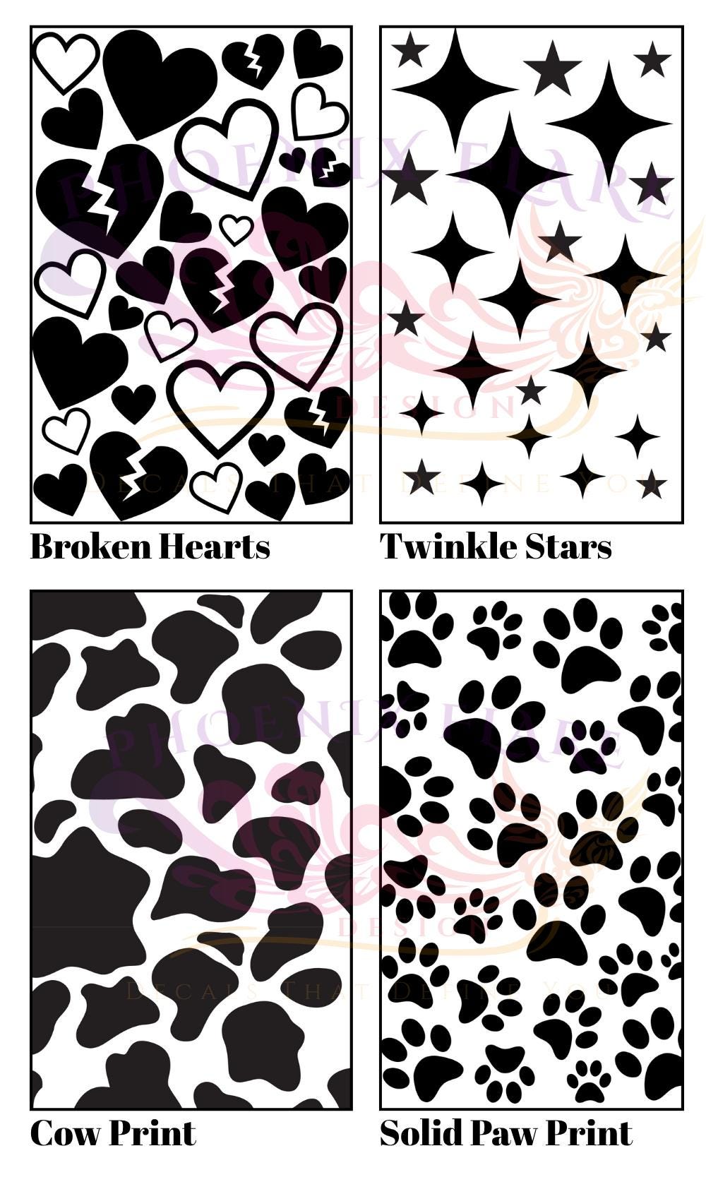 Custom Car Window Decal - 14 Designs to Pick From - Custom Vinyl Auto ...