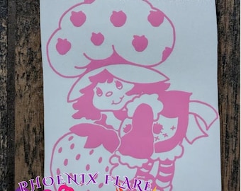 Strawberry Shortcake with berry - Vintage -  Sticker Vehicle Vinyl  Decal Sticker