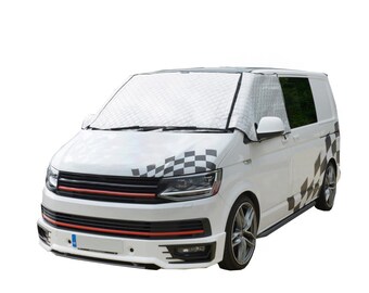 VW T5 / T5.1 Transporter Caravelle Thermal Front Screen Wrap Cover Tailored (2003-2015) - Silver