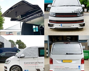 VW T5 / T5.1 Transporter Kombi Thermal Front Screen Wrap & Tailgate Cover Tailored (2003-2015) - Silver