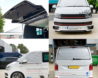 VW T5 / T5.1 Transporter Thermal Front Screen Wrap & Tailgate Cover Tailored (2003-2015) - Silver