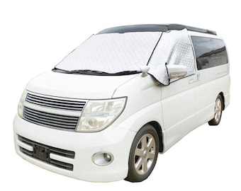 FITS Nissan Elgrand Thermal Front Screen Wrap Cover Tailored (2011-2023) - Silver