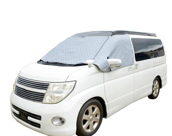 FITS Nissan Elgrand Thermal Front Screen Wrap Cover Tailored (2011-2023) - Grey