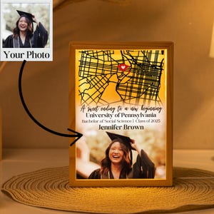 Personalisierte Collage Abschluss Universität Karte Acryl Foto Plakette, grad Geschenk für ihn, Tochter Abschluss Geschenk, Master Abschluss PHD Geschenk