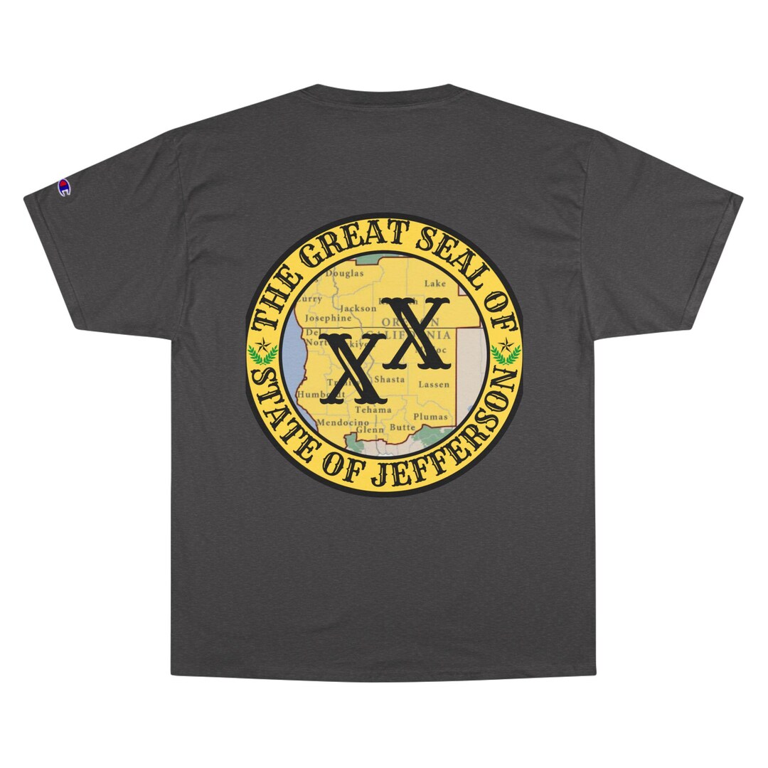 State of Jefferson Seal T-shirt, California Republic Tee, Golden State ...