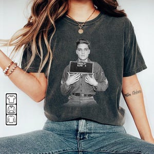 Elvis Presley Vintage Merch Shirt, Elvis Presley Mugshot 90s Tee, Elvis Presley Gift Bootleg Inspired Sweatshirt PTP 2711M