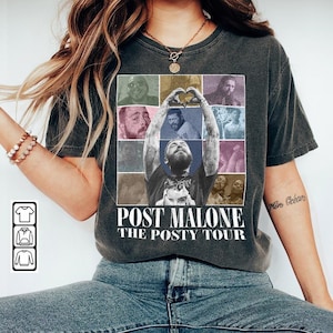 Post Malone Music Shirt, Vintage 90s Bootleg Posty Sweatshirts, Posty Album American Eras Tour Fan Graphic Tee Unisex