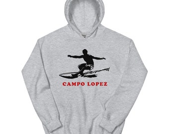 Felpa con cappuccio Campo Lopez classica, grigio Heather