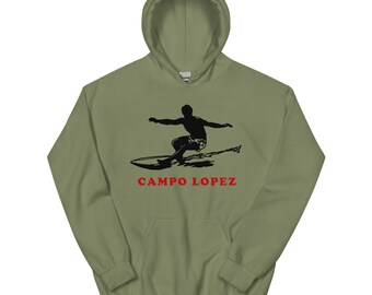 Classica felpa con cappuccio Campo Lopez, verde militare
