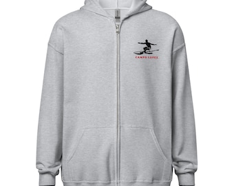 Felpa unisex con zip in misto pesante
