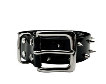 Spiked Black Vinyl Punk Belt