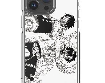 Ruffy und Ace Clear Case für iPhone® B&W