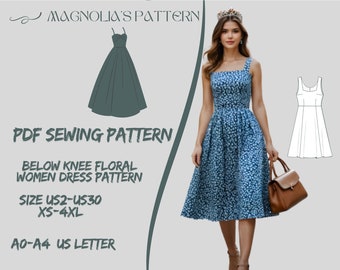 Strapless Sundress Sewing Pattern: Women's Spring Dress (US 2-30) (PDF Pattern)