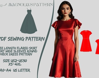 flared skirt dress pattern The Little Sewist: Tea length circle skirt dress pattern